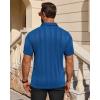 Alimens & Gentle Mens Polo Shirts Short Sleeve Knit Stretchy Casual Lightweight Summer Vacation Party Golf Shirts(Royal Blue)