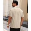 Alimens & Gentle Mens Polo Shirts Short Sleeve Knit Stretchy Casual Lightweight Summer Vacation Party Golf Shirts(Tan)