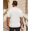 Alimens & Gentle Mens Polo Shirts Short Sleeve Knit Stretchy Casual Lightweight Summer Vacation Party Golf Shirts(White)