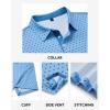 Alimens & Gentle Mens Polo Shirts Short Sleeve Printed Golf Shirt Moisture Wicking Dry Fit Collared Business Casual Tennis(Blue Dots)