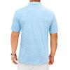 Alimens & Gentle Mens Polo Shirts Short Sleeve Printed Golf Shirt Moisture Wicking Dry Fit Collared Business Casual Tennis(Blue Golf)