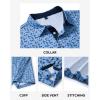 Alimens & Gentle Mens Polo Shirts Short Sleeve Printed Golf Shirt Moisture Wicking Dry Fit Collared Business Casual Tennis(Blue Hawaii Ocean)