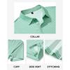 Alimens & Gentle Mens Polo Shirts Short Sleeve Printed Golf Shirt Moisture Wicking Dry Fit Collared Business Casual Tennis(Green White Stripe)