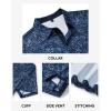 Alimens & Gentle Mens Polo Shirts Short Sleeve Printed Golf Shirt Moisture Wicking Dry Fit Collared Business Casual Tennis(Navy Blue Paisley)