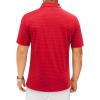 Alimens & Gentle Mens Polo Shirts Short Sleeve Printed Golf Shirt Moisture Wicking Dry Fit Collared Business Casual Tennis(Red Black Dots)
