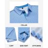 Alimens & Gentle Mens Polo Shirts Short Sleeve Printed Golf Shirt Moisture Wicking Dry Fit Collared Business Casual Tennis(White Blue)