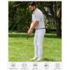 Alimens & Gentle Mens Polo Shirts Short Sleeve Printed Golf Shirt Moisture Wicking Dry Fit Collared Business Casual Tennis(White Navy)