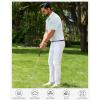 Alimens & Gentle Mens Polo Shirts Short Sleeve Printed Golf Shirt Moisture Wicking Dry Fit Collared Business Casual Tennis(White Teal Dots)