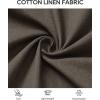 Alimens & Gentle Mens Short Sleeve Cotton Linen Texture Shirt Casual Untucked Button Down Lightweight Shirts Summer Beach(Brown)