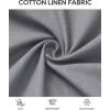 Alimens & Gentle Mens Short Sleeve Cotton Linen Texture Shirt Casual Untucked Button Down Lightweight Shirts Summer Beach(Dark Grey)