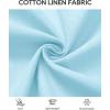 Alimens & Gentle Mens Short Sleeve Cotton Linen Texture Shirt Casual Untucked Button Down Lightweight Shirts Summer Beach(Fluorescent Blue)