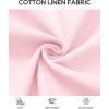 Alimens & Gentle Mens Short Sleeve Cotton Linen Texture Shirt Casual Untucked Button Down Lightweight Shirts Summer Beach(Light Pink)