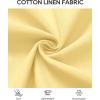 Alimens & Gentle Mens Short Sleeve Cotton Linen Texture Shirt Casual Untucked Button Down Lightweight Shirts Summer Beach(Light Yellow)