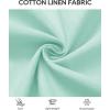 Alimens & Gentle Mens Short Sleeve Cotton Linen Texture Shirt Casual Untucked Button Down Lightweight Shirts Summer Beach(Mint Green)