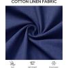 Alimens & Gentle Mens Short Sleeve Cotton Linen Texture Shirt Casual Untucked Button Down Lightweight Shirts Summer Beach(Navy Blue)