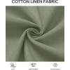 Alimens & Gentle Mens Short Sleeve Cotton Linen Texture Shirt Casual Untucked Button Down Lightweight Shirts Summer Beach(Olive Green)