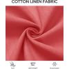Alimens & Gentle Mens Short Sleeve Cotton Linen Texture Shirt Casual Untucked Button Down Lightweight Shirts Summer Beach(Red)