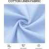 Alimens & Gentle Mens Short Sleeve Cotton Linen Texture Shirt Casual Untucked Button Down Lightweight Shirts Summer Beach(Sky Blue)