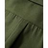 Alimens & Gentle Men’s Solid Flannel Shirt Work Long Sleeve Casual Button Down Shirts Outdoor Cotton Warm Shacket(Green Army)