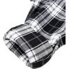 Alimens & Gentle Womens Flannel Shirt Long Sleeve Plaid Shacket Soft Casual Collared Loose Button Down Roll Up Blouses Tops(Black White)