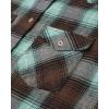 Alimens & Gentle Womens Flannel Shirt Long Sleeve Plaid Shacket Soft Casual Collared Loose Button Down Roll Up Blouses Tops(Brown Green)
