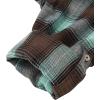 Alimens & Gentle Womens Flannel Shirt Long Sleeve Plaid Shacket Soft Casual Collared Loose Button Down Roll Up Blouses Tops(Brown Green)