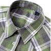 Alimens & Gentle Womens Flannel Shirt Long Sleeve Plaid Shacket Soft Casual Collared Loose Button Down Roll Up Blouses Tops(Green)