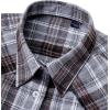 Alimens & Gentle Womens Flannel Shirt Long Sleeve Plaid Shacket Soft Casual Collared Loose Button Down Roll Up Blouses Tops(Light Grey)
