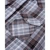 Alimens & Gentle Womens Flannel Shirt Long Sleeve Plaid Shacket Soft Casual Collared Loose Button Down Roll Up Blouses Tops(Light Grey)
