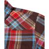 Alimens & Gentle Womens Flannel Shirt Long Sleeve Plaid Shacket Soft Casual Collared Loose Button Down Roll Up Blouses Tops(Multicoloured)