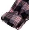 Alimens & Gentle Womens Flannel Shirt Long Sleeve Plaid Shacket Soft Casual Collared Loose Button Down Roll Up Blouses Tops(Pink Grey)