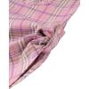 Alimens & Gentle Womens Flannel Shirt Long Sleeve Plaid Shacket Soft Casual Collared Loose Button Down Roll Up Blouses Tops(Pink Purple)