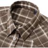 Alimens & Gentle Womens Flannel Shirt Long Sleeve Plaid Shacket Soft Casual Collared Loose Button Down Roll Up Blouses Tops(Plaid-coffee)