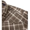 Alimens & Gentle Womens Flannel Shirt Long Sleeve Plaid Shacket Soft Casual Collared Loose Button Down Roll Up Blouses Tops(Plaid-coffee)