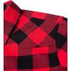 Alimens & Gentle Womens Flannel Shirt Long Sleeve Plaid Shacket Soft Casual Collared Loose Button Down Roll Up Blouses Tops(Red Black)