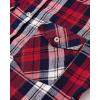 Alimens & Gentle Womens Flannel Shirt Long Sleeve Plaid Shacket Soft Casual Collared Loose Button Down Roll Up Blouses Tops(Red Blue)