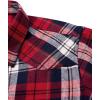 Alimens & Gentle Womens Flannel Shirt Long Sleeve Plaid Shacket Soft Casual Collared Loose Button Down Roll Up Blouses Tops(Red Blue)