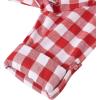 Alimens & Gentle Womens Flannel Shirt Long Sleeve Plaid Shacket Soft Casual Collared Loose Button Down Roll Up Blouses Tops(Red White)