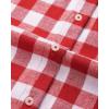 Alimens & Gentle Womens Flannel Shirt Long Sleeve Plaid Shacket Soft Casual Collared Loose Button Down Roll Up Blouses Tops(Red White)
