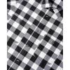Alimens & Gentle Womens Flannel Shirt Long Sleeve Plaid Shacket Soft Casual Collared Loose Button Down Roll Up Blouses Tops(White)