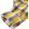 Alimens & Gentle Womens Flannel Shirt Long Sleeve Plaid Shacket Soft Casual Collared Loose Button Down Roll Up Blouses Tops(Yellow Grey)