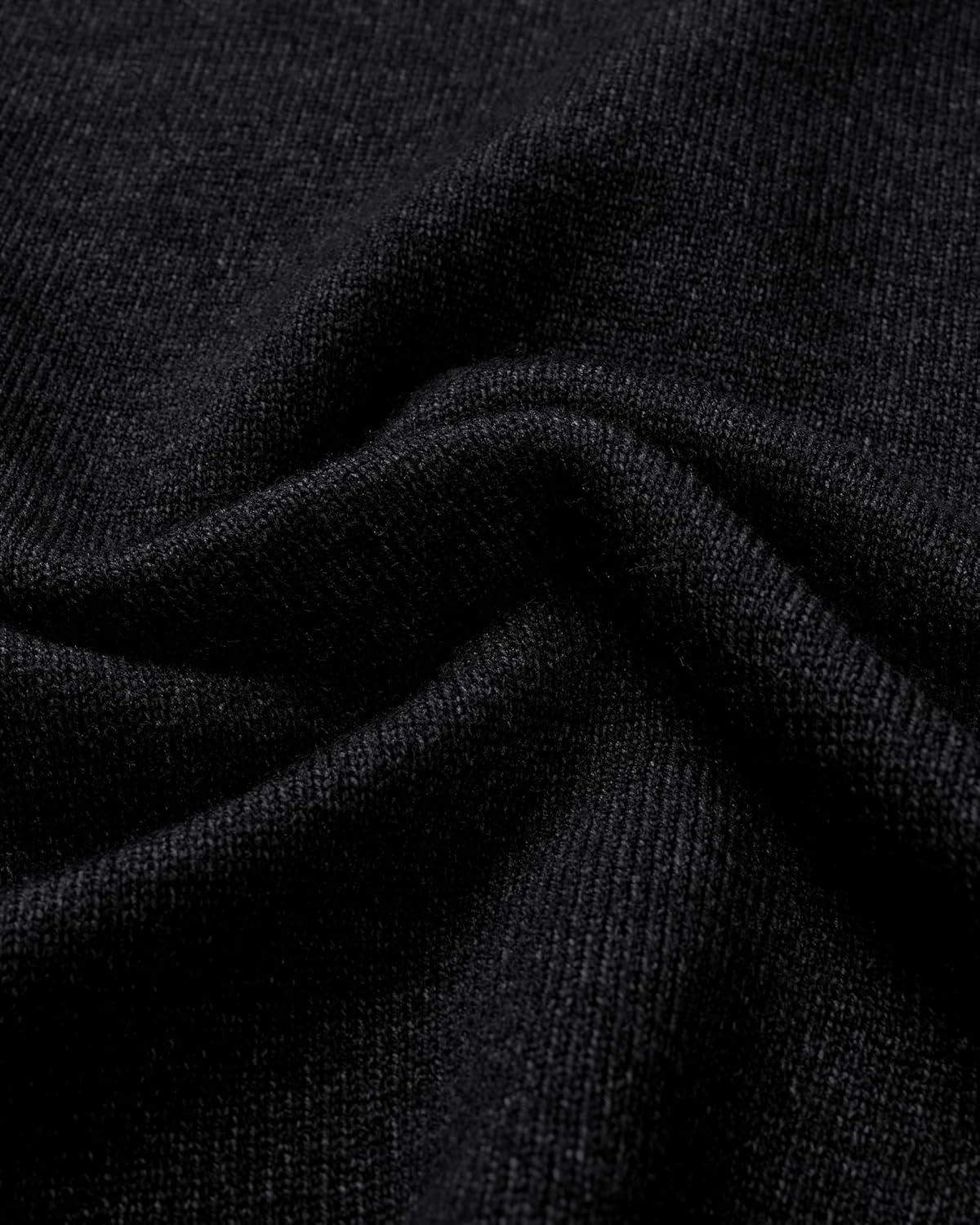 imageAlimens amp Gentle Mens Mock Turtleneck Long Sleeve Soft Lightweight Casual Slim Fit Pullover Stretch Knit TopBlack