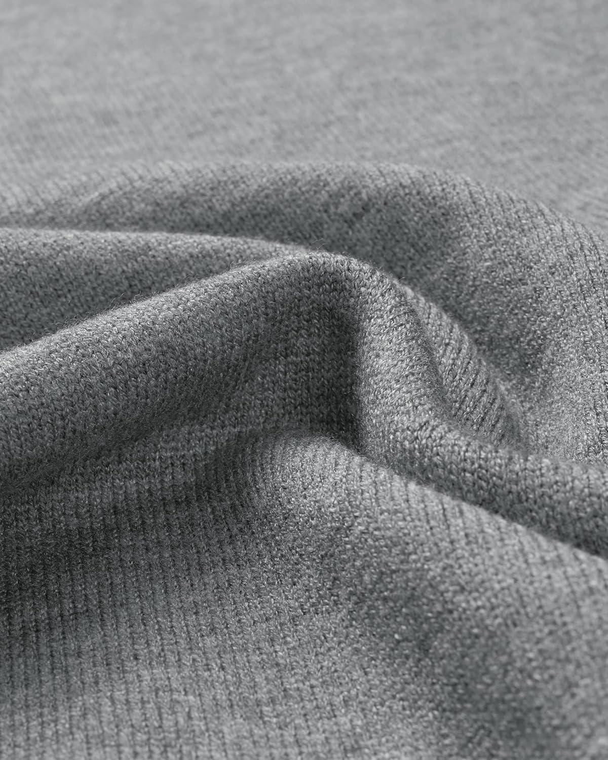 imageAlimens amp Gentle Mens Mock Turtleneck Long Sleeve Soft Lightweight Casual Slim Fit Pullover Stretch Knit TopGrey