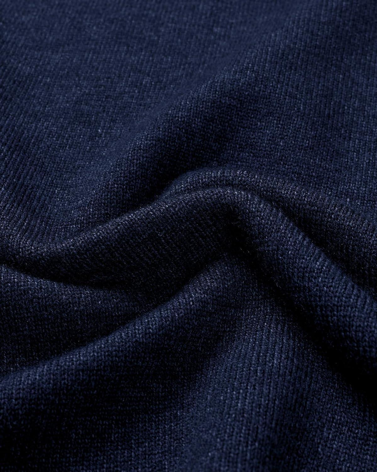 imageAlimens amp Gentle Mens Mock Turtleneck Long Sleeve Soft Lightweight Casual Slim Fit Pullover Stretch Knit TopNavy Blue