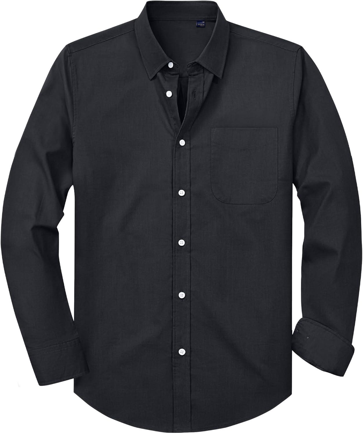 imageAlimens amp Gentle Mens Oxford Shirt Long Sleeve Stretch Button Down Shirts with Pocket Casual
