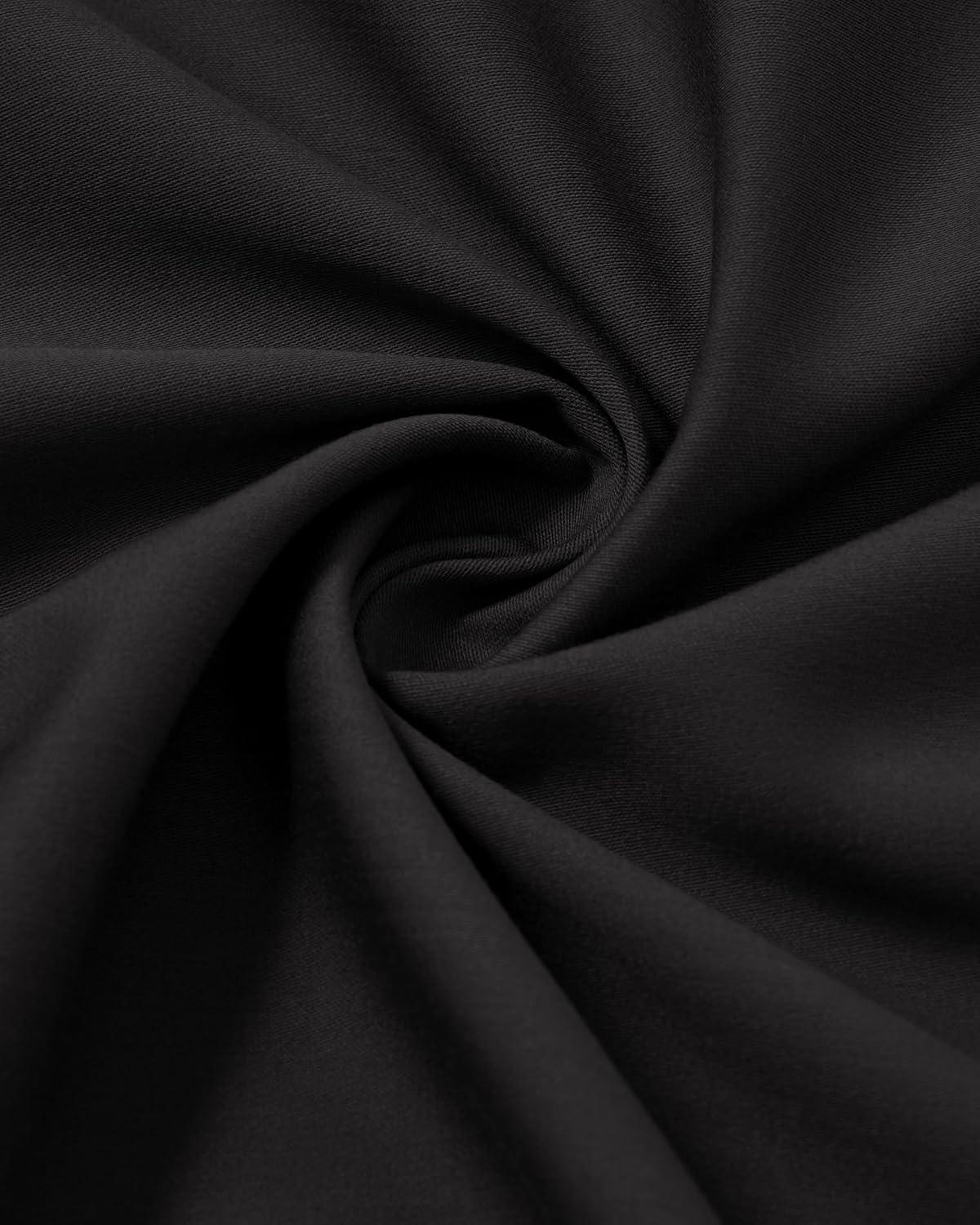 imageAlimens amp Gentle Mens Stain Shield Dress Shirt Long Sleeve Wrinkle Free Business Casual Button Down ShirtsBlack