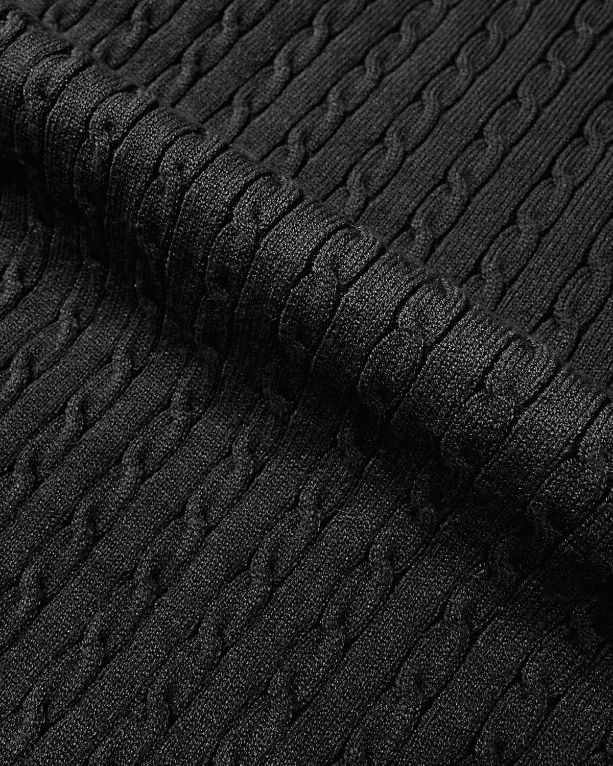 imageAlimens amp Gentle Mens Turtleneck Slim Fit Sweater Long Sleeve Cable Knitted Twisted Pullover Soft Casual Winter Tops for MenBlack