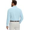 Alimens & Gentle Cotton Men’s Dress Shirt Moisture Wicking Long Sleeve Super Soft Business Casual Button Down Shirts(Light Blue)