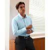 Alimens & Gentle Cotton Men’s Dress Shirt Moisture Wicking Long Sleeve Super Soft Business Casual Button Down Shirts(Light Blue)