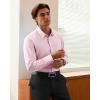 Alimens & Gentle Cotton Men’s Dress Shirt Moisture Wicking Long Sleeve Super Soft Business Casual Button Down Shirts(Pink)
